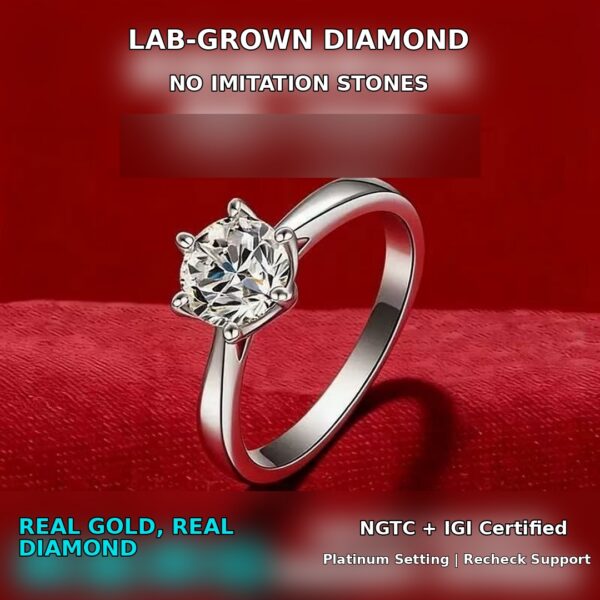 Classic Six-Prong Lab Diamond Ring