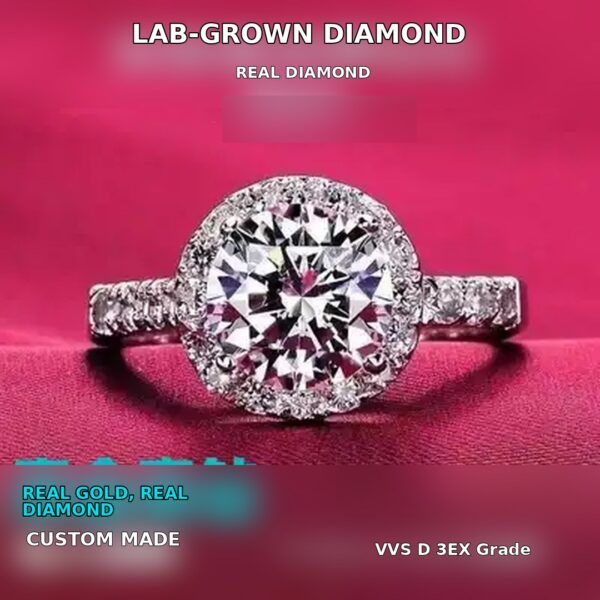 Brilliant Six-Prong Lab Diamond Ring