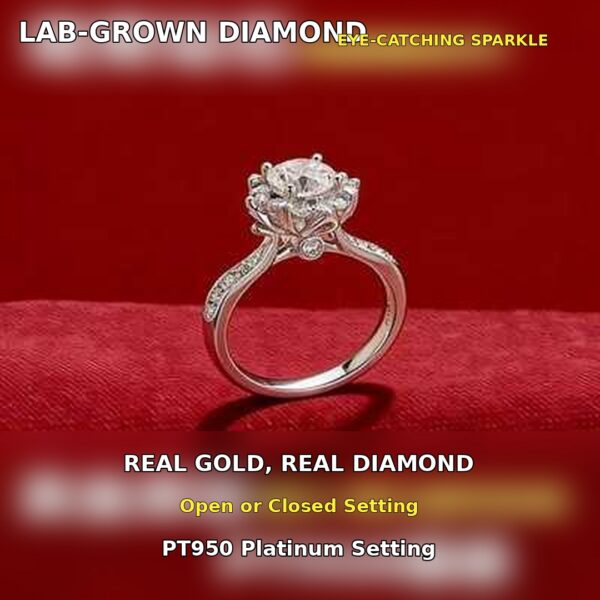 Luxe Six-Prong Lab Diamond Ring